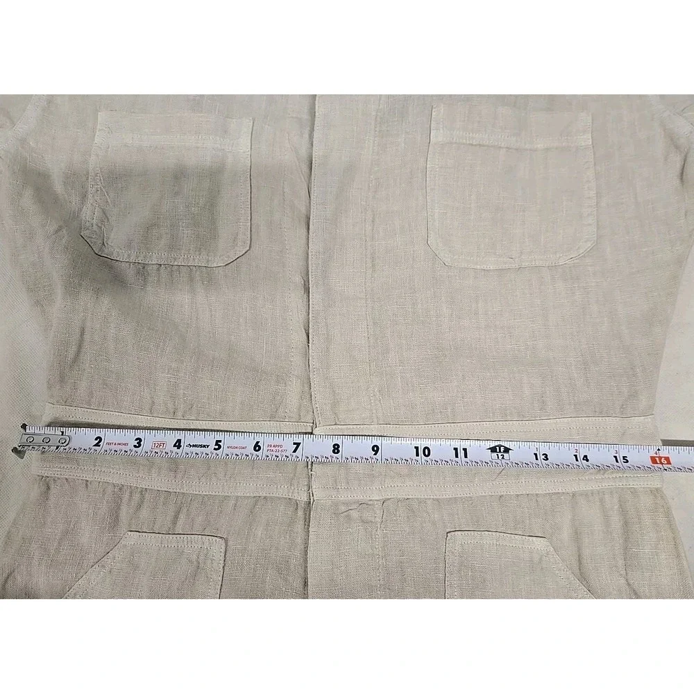 MATE the Label Cream Short-Sleeve Linen Jumpsuit - Picture 8 of 10